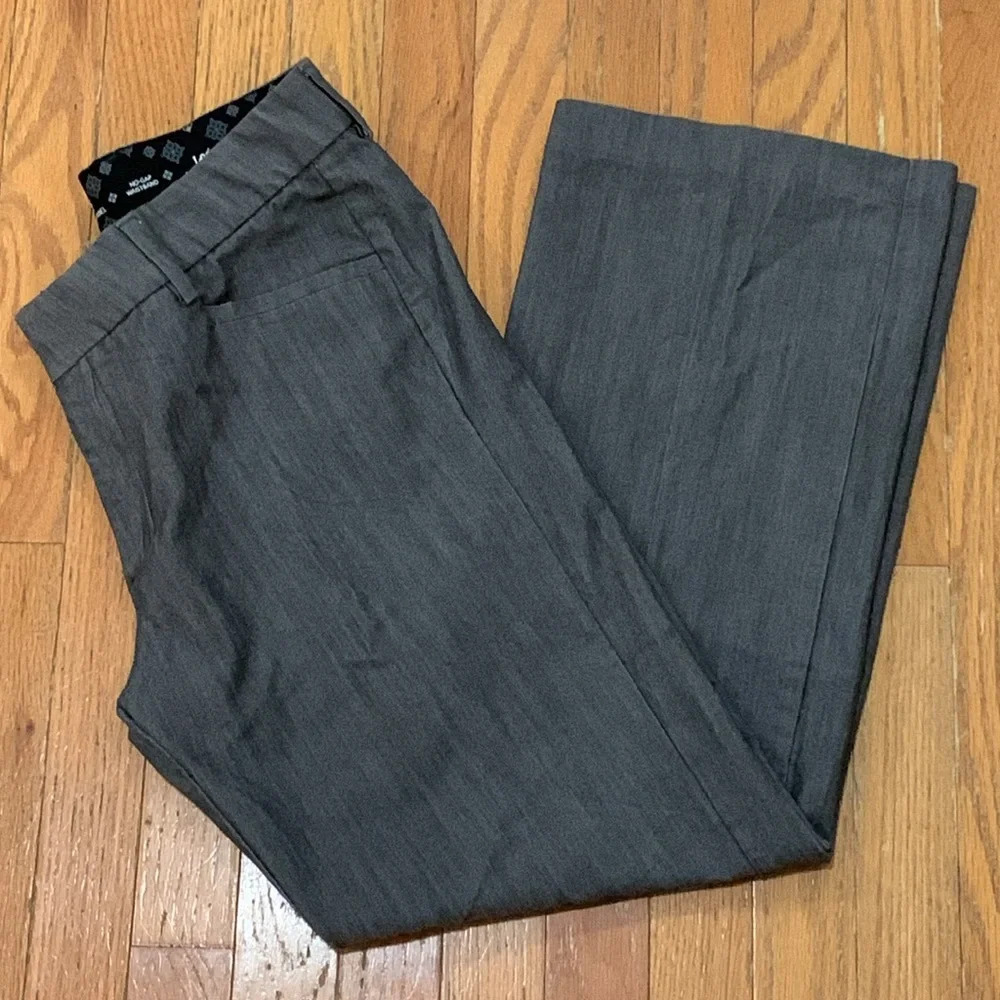 Lee Platinum Label Gray Straight Leg Dress Pants P50210G Womens 12 Petite